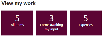 New process count tile on homepage