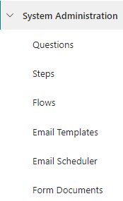 System Administration drop-down