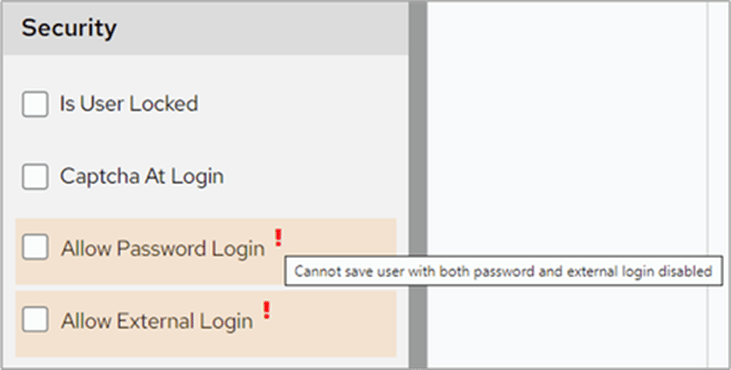 Error when both login options are disabled