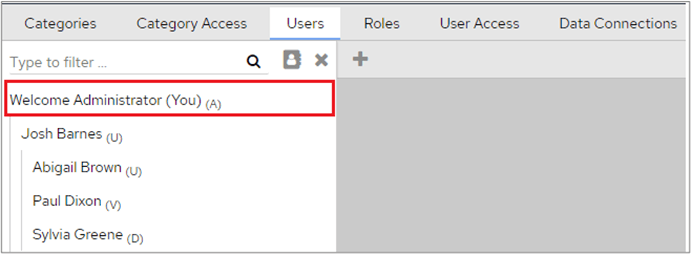 System Administrator user account