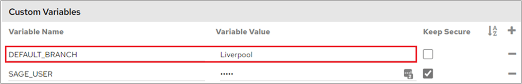 Default branch setting of Liverpool