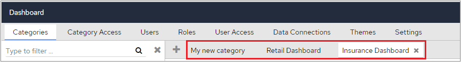 Multiple categories selected