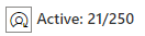 Active users against total user licenses