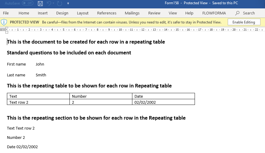 Second generated document