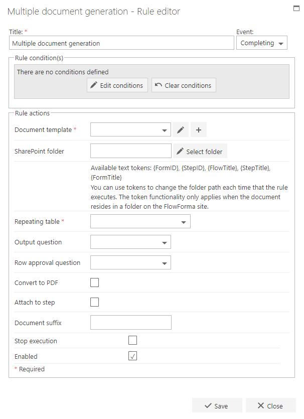 Rule in the Communications section of the Add rule panel