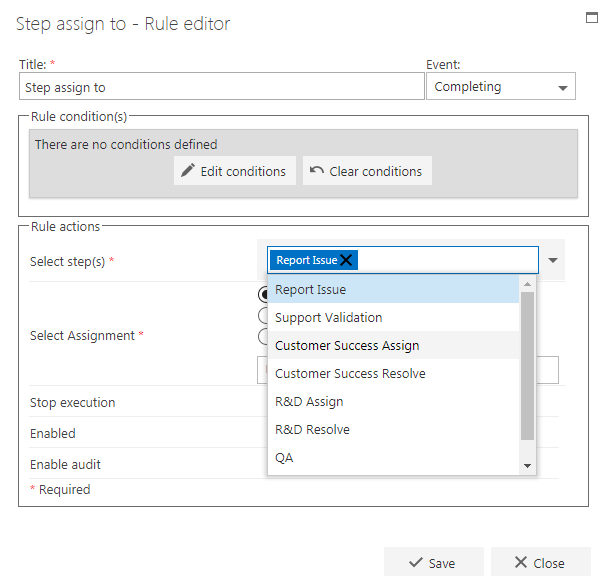 FlowEntityPicker drop-down