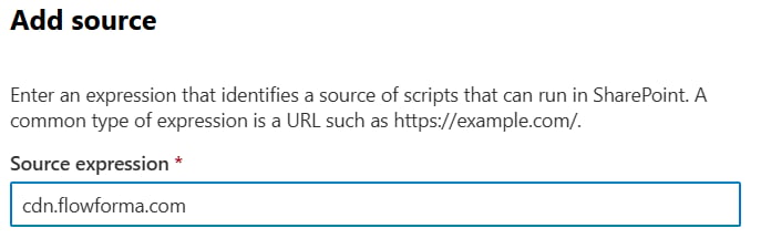 Add source dialog