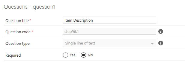 Editing a disabled step or question code field