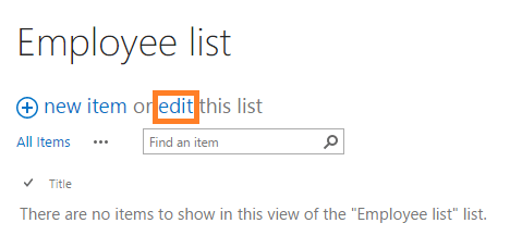 Edit list