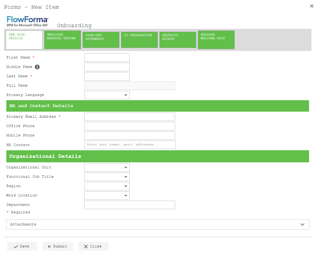 Form text displayed in Courier font