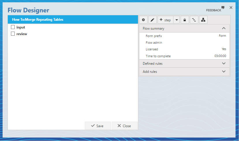 Test flow with two steps