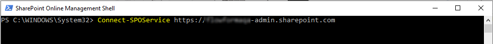 Connect-SPOService command