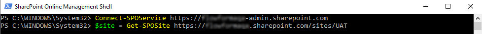 Get-SPOSite command