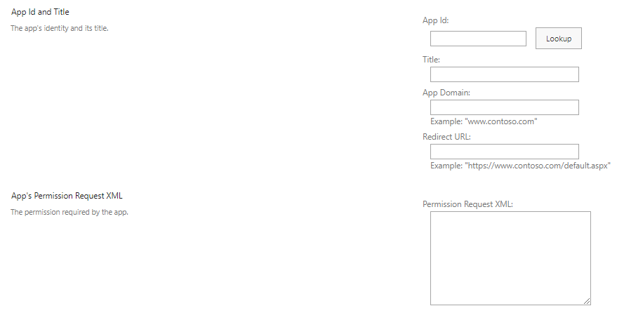 App permissions request page
