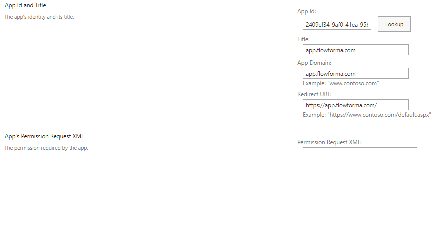 Auto-populated app details