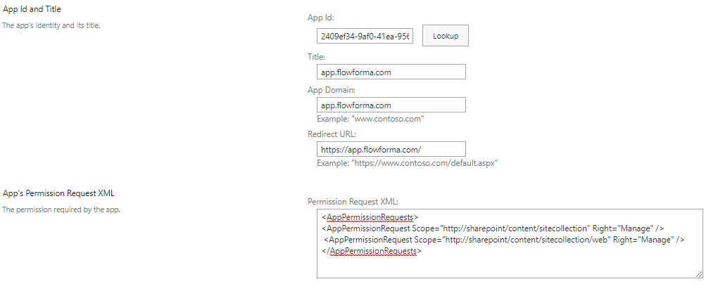 Permission request created