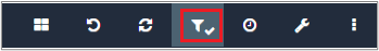 Filter icon with a tick indicating default page filters