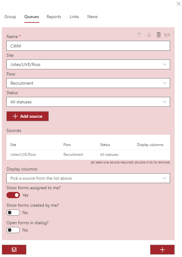 Queue example page