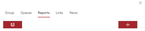 Reports tab in configuration panel