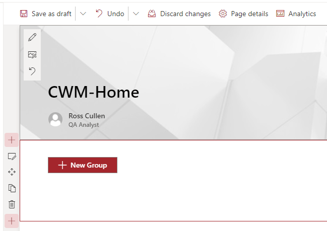 CWM Groups webpart added