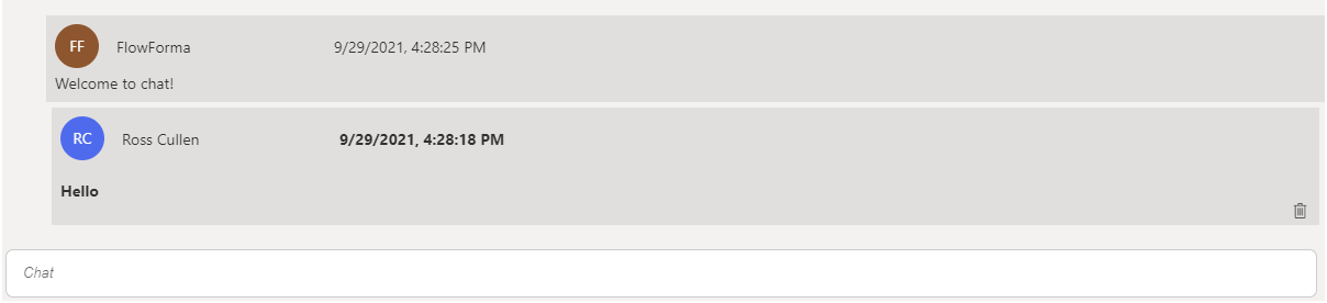 Newsfeed chat