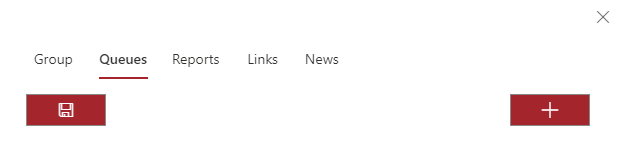 Queues section in configuration panel