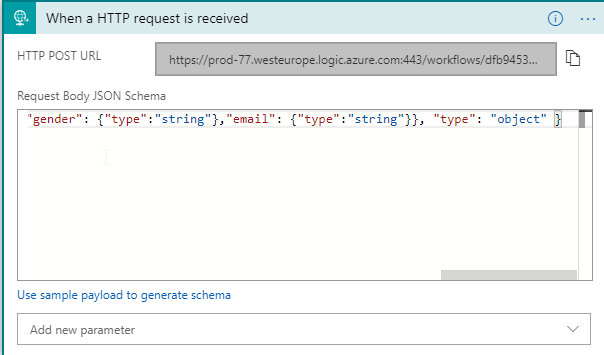 Request body JSON Schema