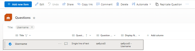 Replicate Question in the ribbon