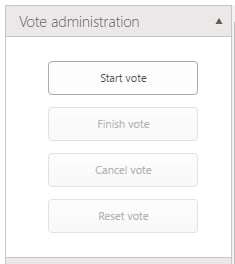 Vote administration panel