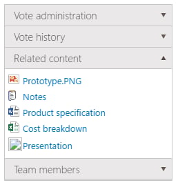 Related content panel