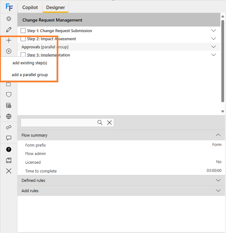 Add a new step in the Flow Designer