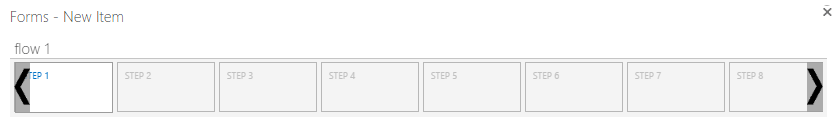 Step scroll arrows when a flow has many steps