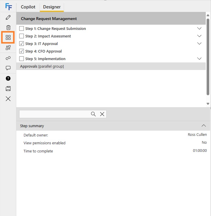 Add flow steps into the parallel group