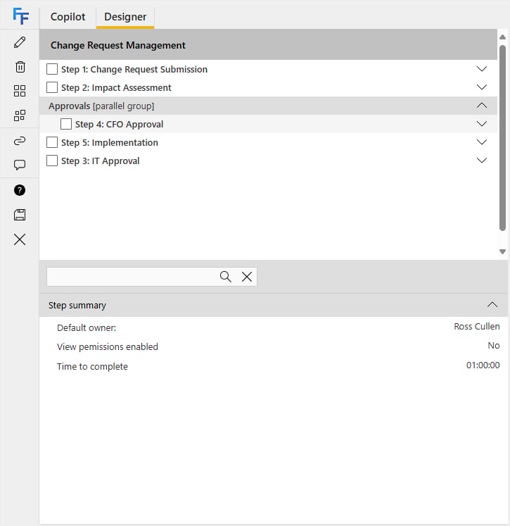 Remove parallel steps from group