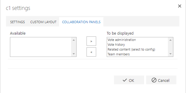 Collaboration panels
