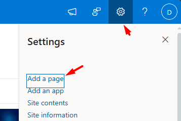 Add a page menu