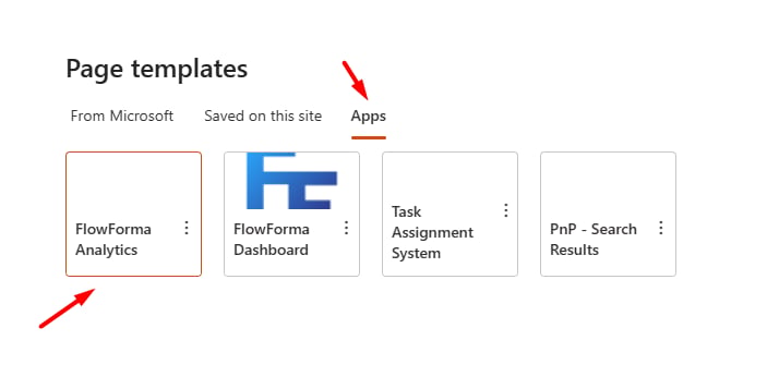 FlowForma Analytics app template