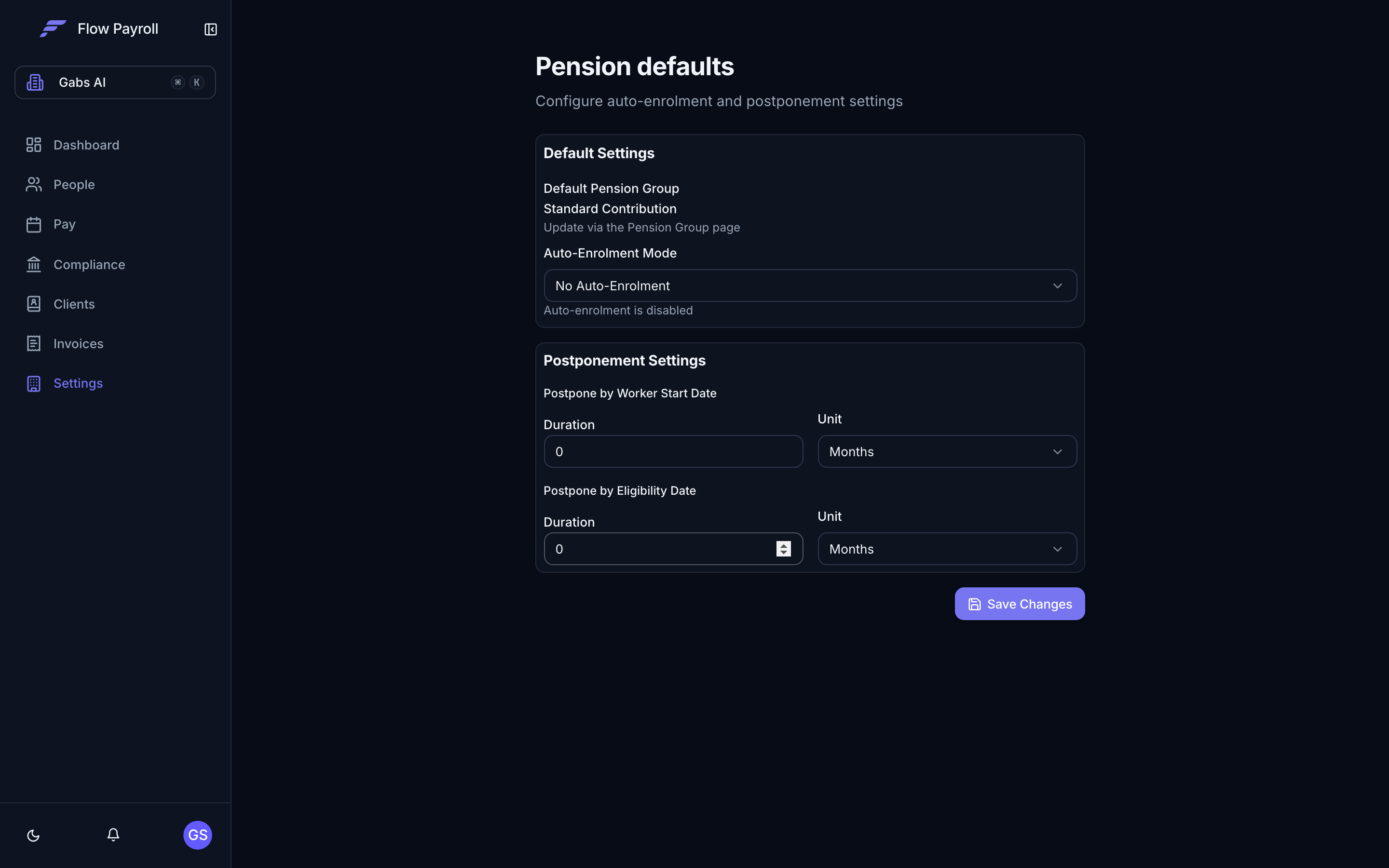 Pension defaults