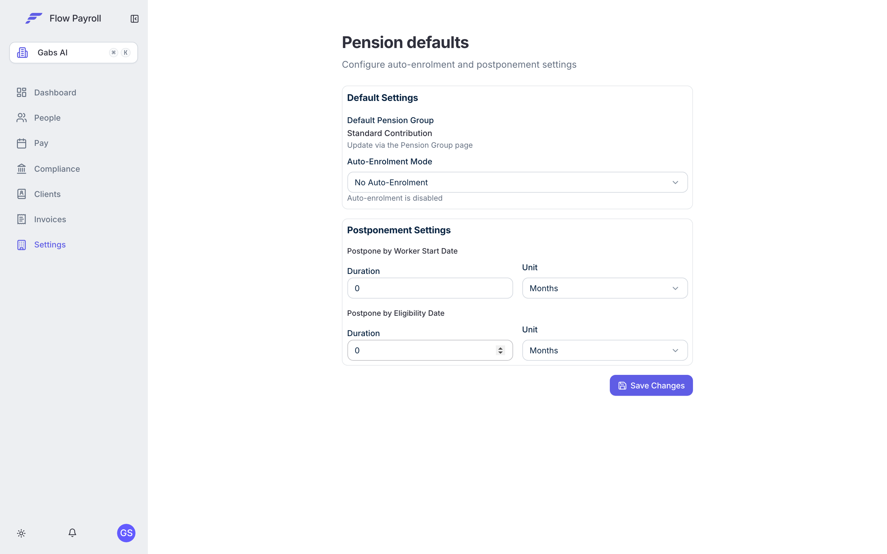 Pension defaults