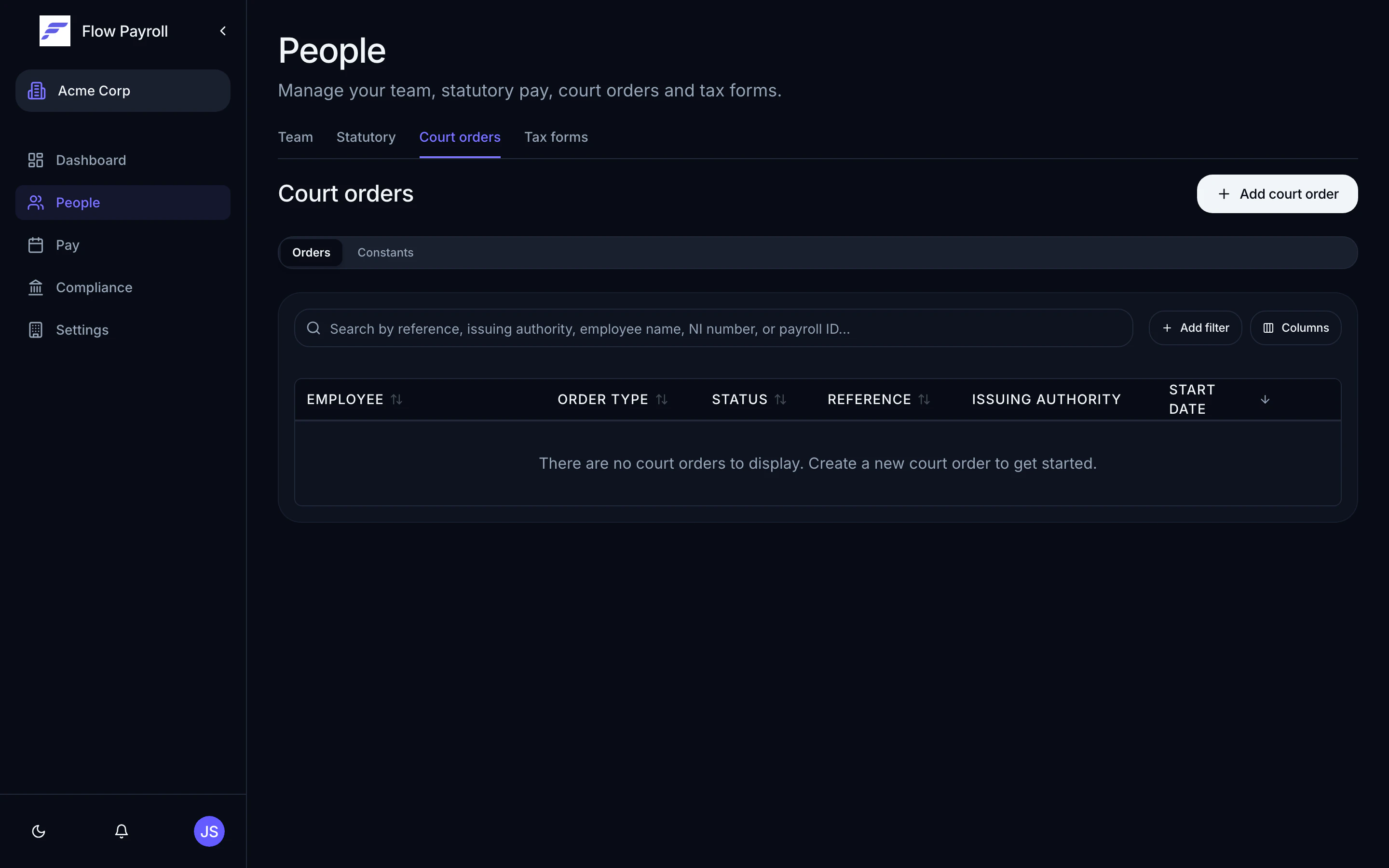 Court orders