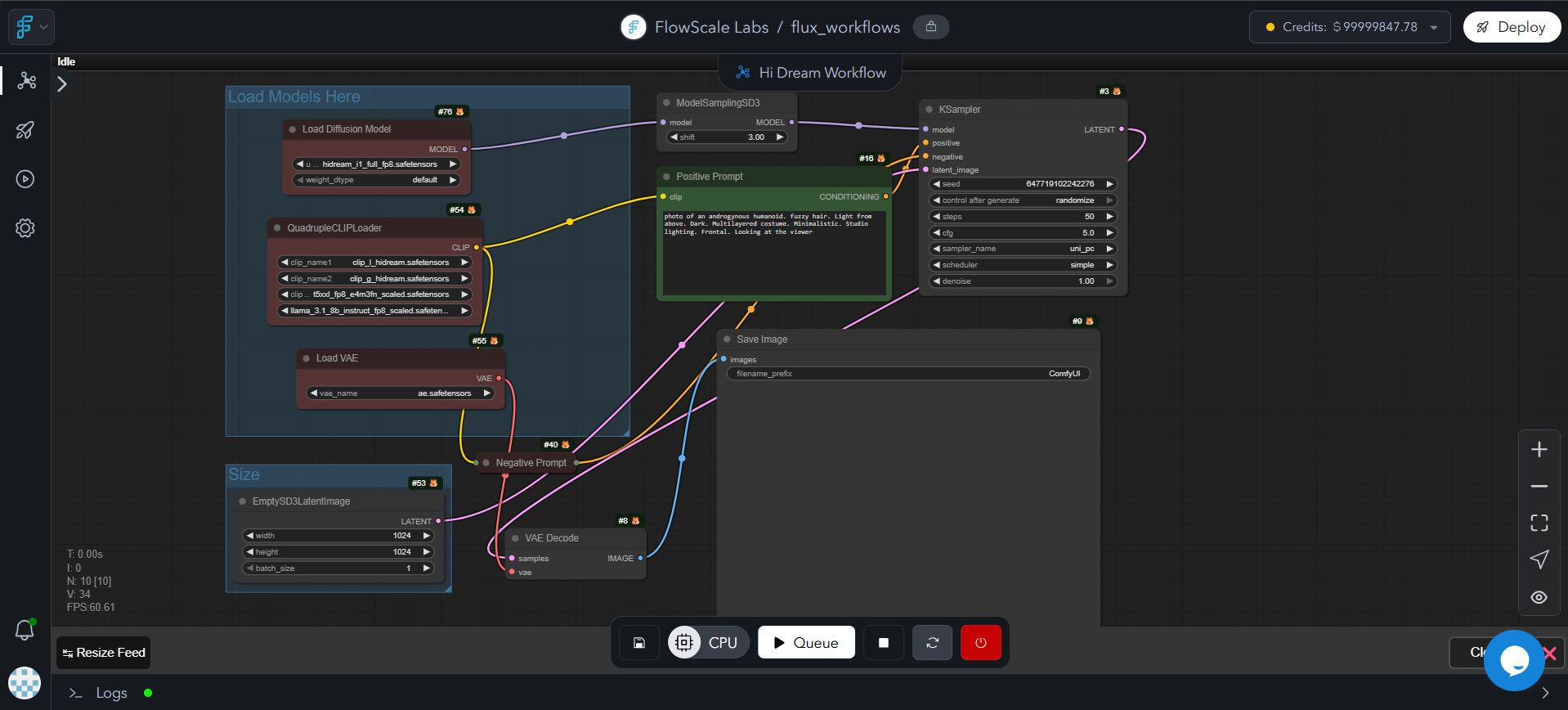ComfyUI workspace showing multiple connected node chains for text, image, and video processing with clear data flow between AI models