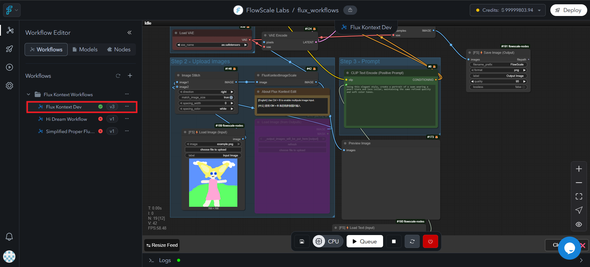 Workflow tab highlighting green checkmark next to workflow name