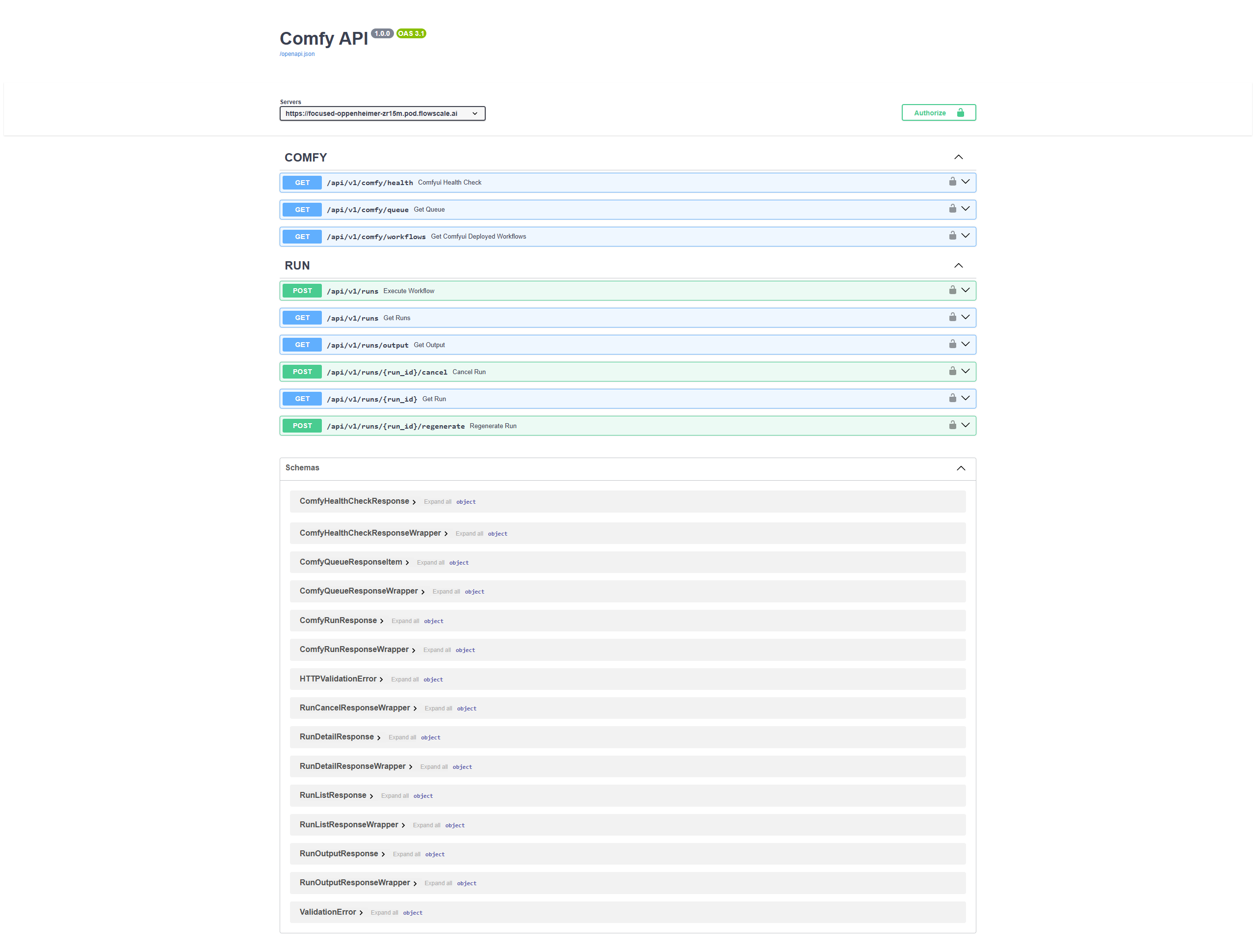 Auto-generated API documentation