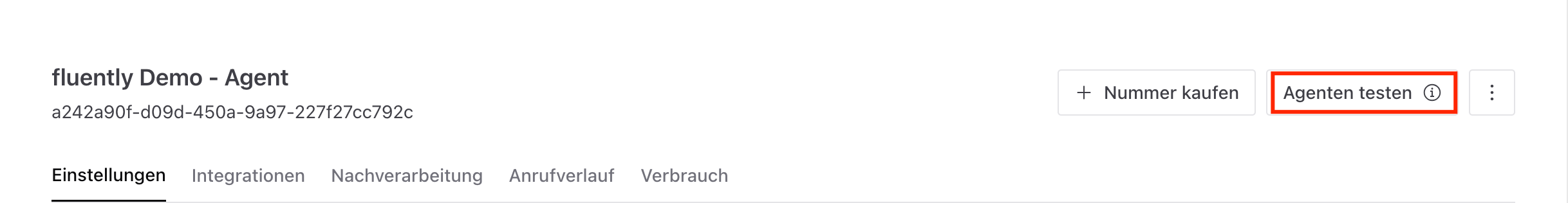 Agent testen