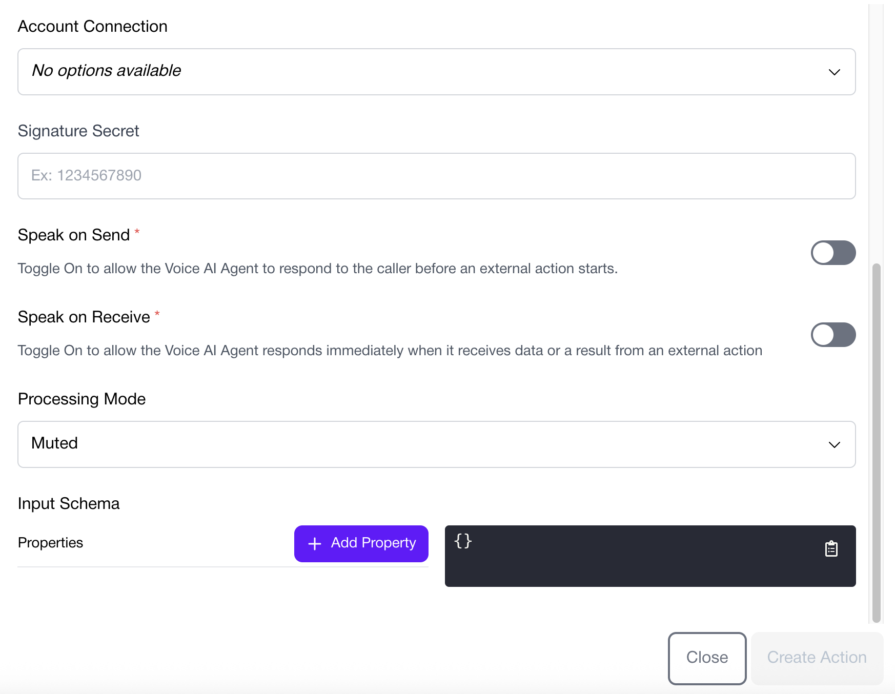 External Action Example