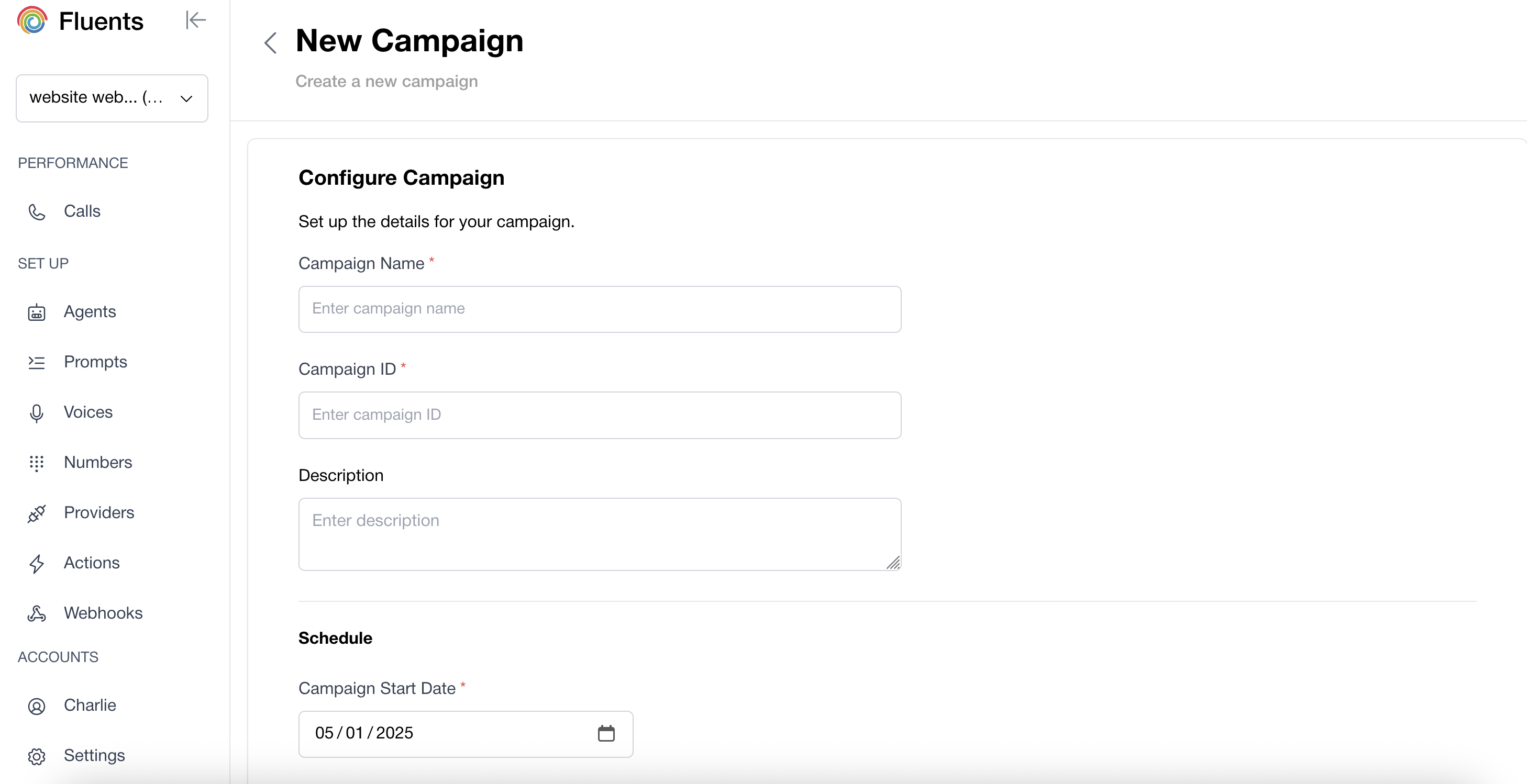 Campaign Configuration 1 Example