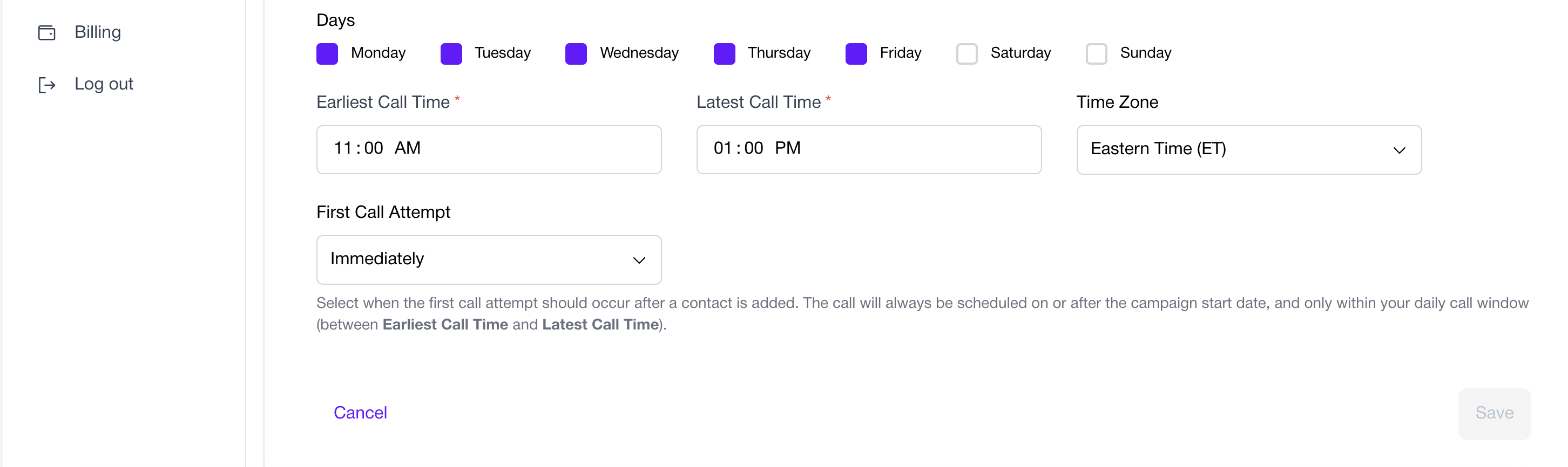 Campaign Configuration 2 Example
