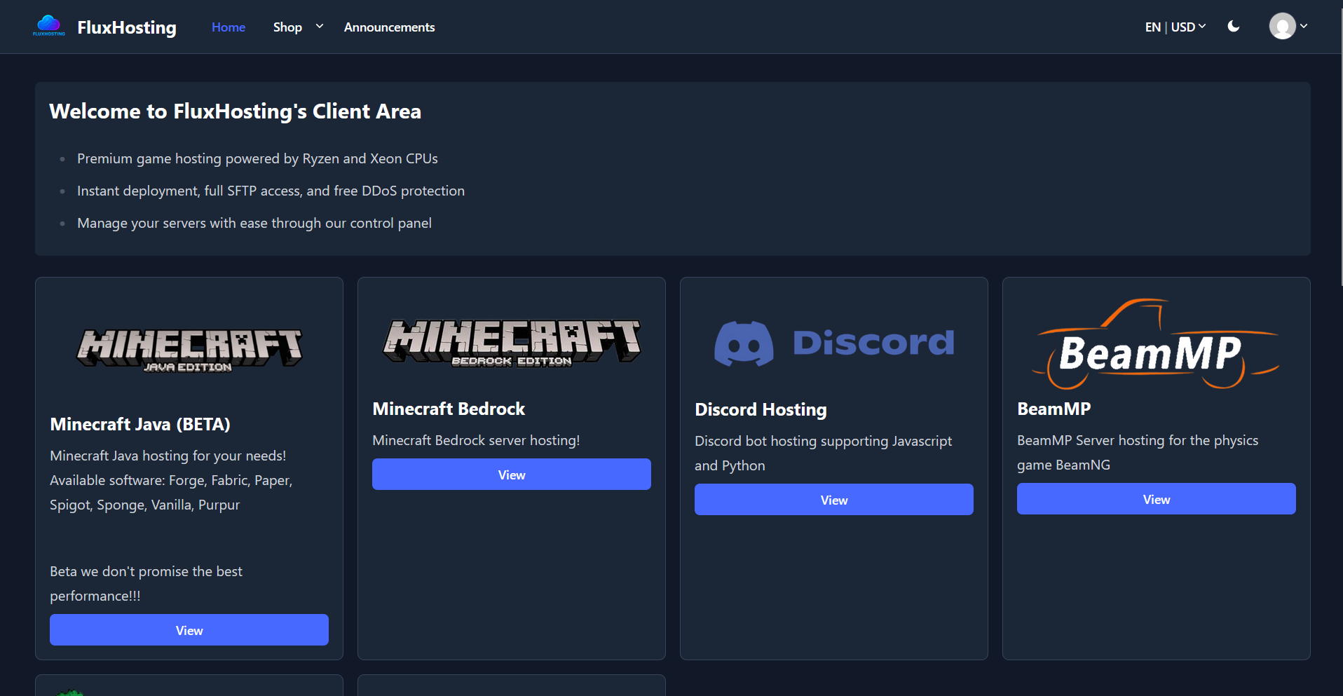 billing-main.png Mainpage of your billing portal