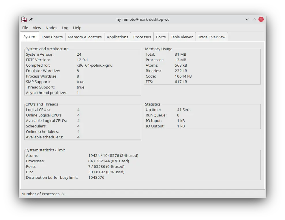 Observer connected to local node