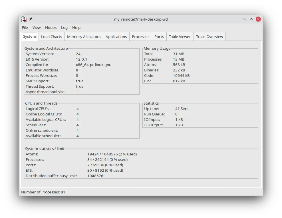 Observer connected to local node